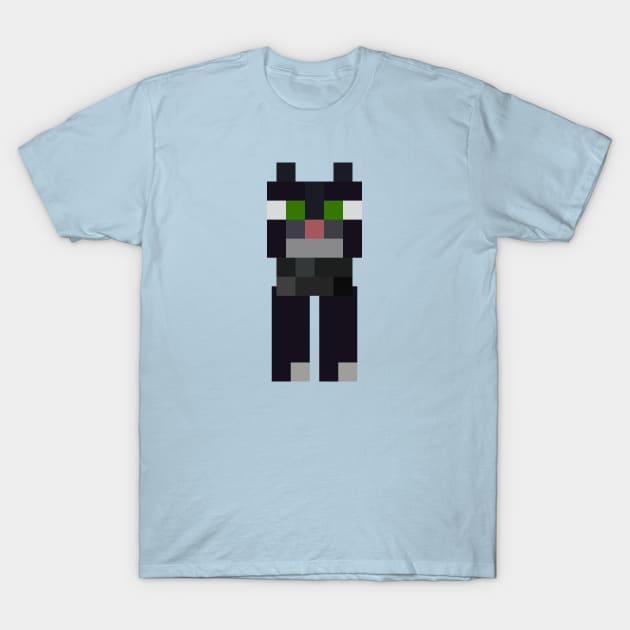 Minecraft Tuxedo Cat T-Shirt by hannahjgb